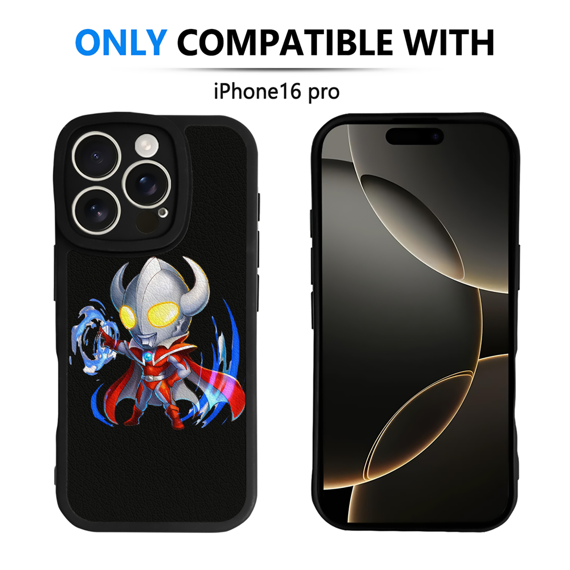 （画像用） ウルトラマン Ultraman 【iPhone 16シリーズ対応】シリコンスマホケース（レザー調） 材質：シリコン